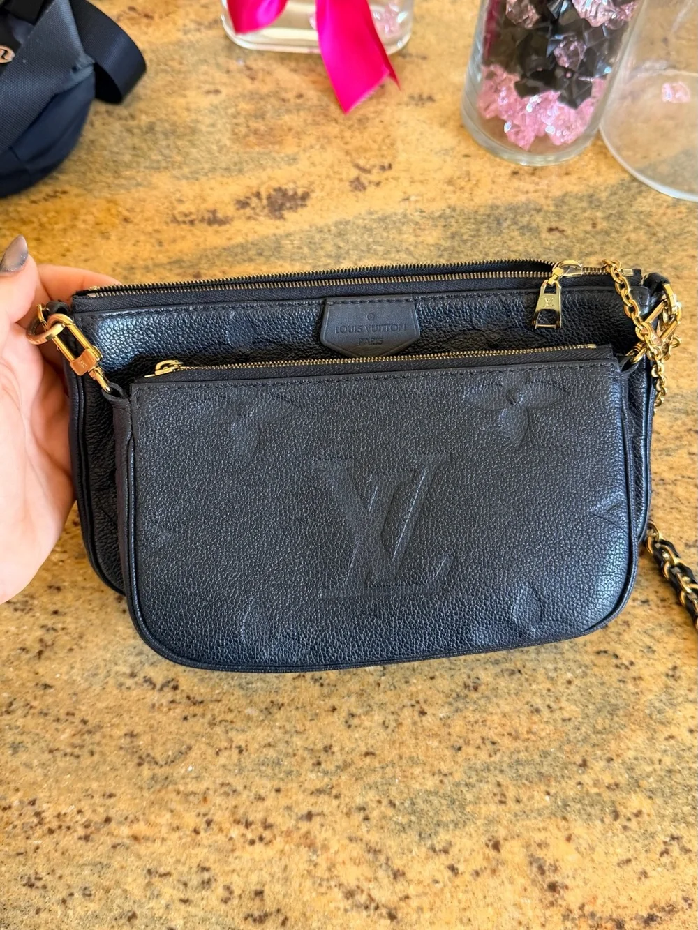 Louis Vuitton Multi Pochette Accessoires – Black Monogram Empreinte | M80399